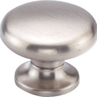 Rounded knob brushed nickel 35mm diameter